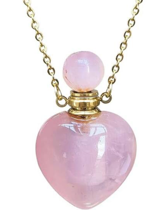 Gemstone- Heart Perfume Bottle Gift Box Necklace