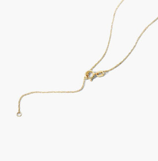 14K Yellow Gold Mini Evil Eye Diamond Necklace