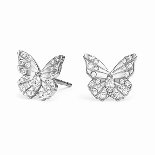 Butterfly Stud Earring. Sterling Silver CZ