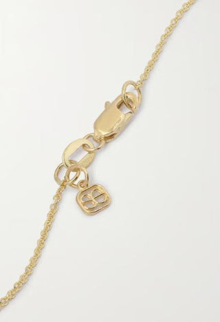 Elephant Family 14-karat gold, enamel and diamond necklace