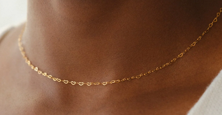 Dainty Heart Chain Necklace- Gold filled or Sterling Silver