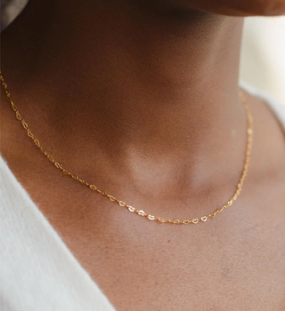 Dainty Heart Chain Necklace- Gold filled or Sterling Silver