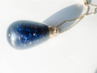 Gemstone Perfume Bottle Necklace- Oval