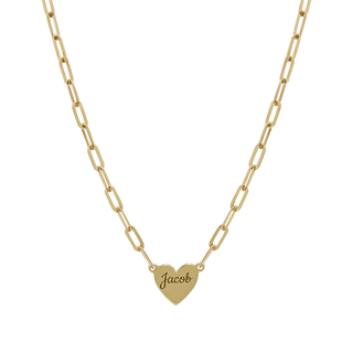 Engravable Multi Heart Paper Clip Necklace