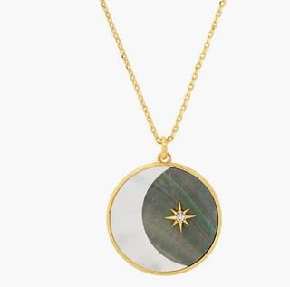 Eclipse Medalion Talisman Medallion Necklace 14k