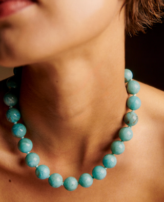 Été Beaded  Necklace with PVD sailor Clasp