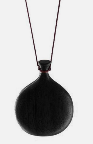 Flagon Necklace- Hand Turned Wood and Waxed Adjustable Cord 