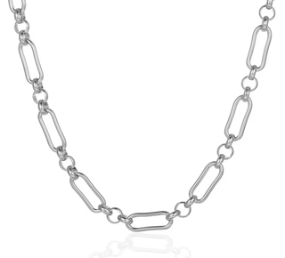 Triple Link Paperclip- Stainless Steel Necklace