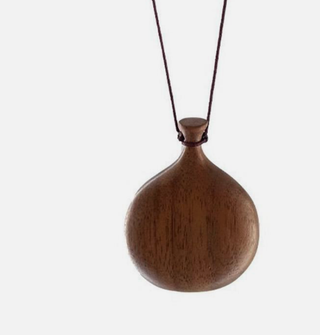 Flagon Necklace- Hand Turned Wood and Waxed Adjustable Cord 