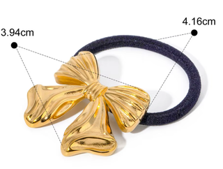 Hair Tie- Pony Tail Jewelry- Editorial Collection- Steel 