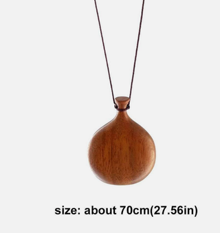 Flagon Necklace- Hand Turned Wood and Waxed Adjustable Cord 